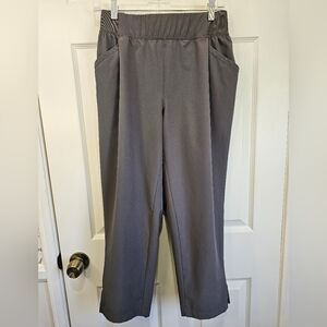 Apana Gray Wide-Leg Cropped Pants Medium EUC
